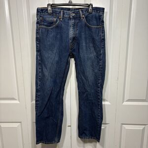 Levi's 505 Jeans Mens 36x30 Straight Fit Dark Wash Classic Everyday Casual Denim